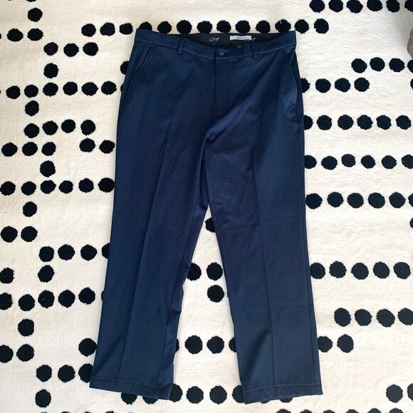 Greg Norman Golf Pants Navy Straight Leg Performance Business Chino - Picture 1 of 11